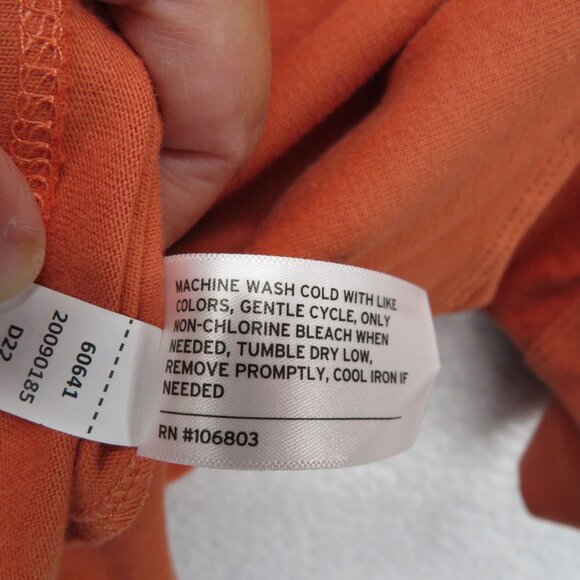 Duluth Trading Shirt Mens Size 2XL Standard Fit Un Longtail Button Front Orange - Picture 5 of 9